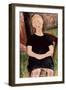 Title Unknown (Seated Woman, Blond)-Amedeo Modigliani-Framed Giclee Print
