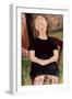 Title Unknown (Seated Woman, Blond)-Amedeo Modigliani-Framed Giclee Print