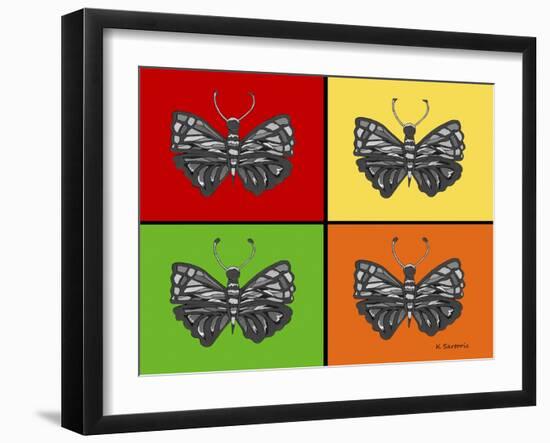 Titled Butterflies-Sartoris ART-Framed Giclee Print