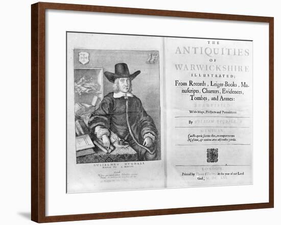 Titlepage and Frontispiece to 'The Antiquities of Warwickshire' by William Dugdale, 1656-Wenceslaus Hollar-Framed Giclee Print