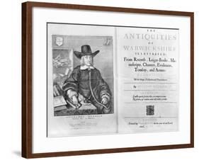 Titlepage and Frontispiece to 'The Antiquities of Warwickshire' by William Dugdale, 1656-Wenceslaus Hollar-Framed Giclee Print