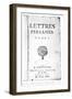 Titlepage of "Les Lettres Persanes" by Charles de Montesquieu 1721-null-Framed Giclee Print