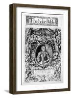 Titlepage of the Bishop's Bible, Pub. in 1568-English School-Framed Giclee Print