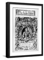 Titlepage of the Bishop's Bible, Pub. in 1568-English School-Framed Giclee Print