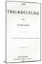 Titlepage to 'Die Traumdeutung' by Sigmund Freud, Published in 1899-German School-Mounted Giclee Print