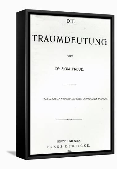 Titlepage to 'Die Traumdeutung' by Sigmund Freud, Published in 1899-German School-Framed Stretched Canvas