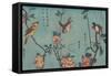 Titmouse and Camellias, Sparrow and Wild Roses and Black-naped Oriole and Cherry Blossoms, c.1833-Ando or Utagawa Hiroshige-Framed Stretched Canvas