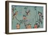 Titmouse and Camellias, Sparrow and Wild Roses and Black-naped Oriole and Cherry Blossoms, c.1833-Ando or Utagawa Hiroshige-Framed Premium Giclee Print