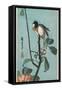 Titmouse on Camelia, 1830-1858-Utagawa Hiroshige-Framed Stretched Canvas