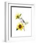 Titmouse with Sunflower, 2016-John Keeling-Framed Giclee Print