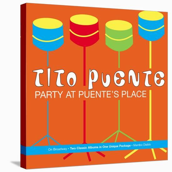 Tito Puente, Party at Puente's Place-null-Stretched Canvas