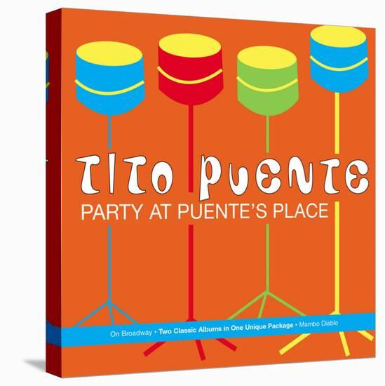 Tito Puente, Party at Puente's Place-null-Stretched Canvas