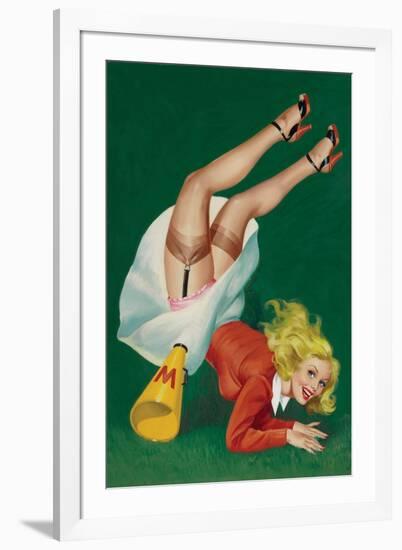 Titter Magazine; Cheerleader-Peter Driben-Framed Art Print