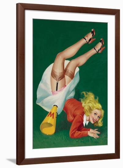 Titter Magazine; Cheerleader-Peter Driben-Framed Art Print