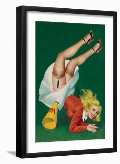 Titter Magazine; Cheerleader-Peter Driben-Framed Art Print