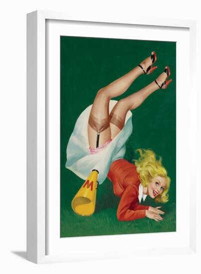 Titter Magazine; Cheerleader-Peter Driben-Framed Art Print