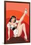 Titter Magazine; Winking Brunette-Peter Driben-Framed Art Print