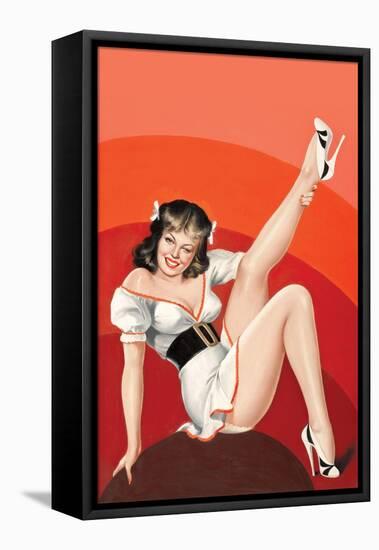 Titter Magazine; Winking Brunette-Peter Driben-Framed Stretched Canvas