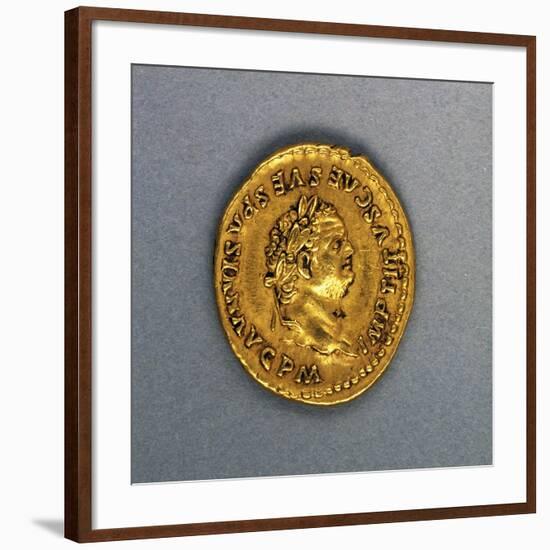 Titus Aureus, Minted by Mint of Rome, AD 80, Recto, Roman Coins AD-null-Framed Giclee Print