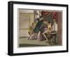 Titus Manlius Torquatus (consul in 347 BC) armed with a knife-French School-Framed Giclee Print