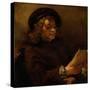 Titus reading, 1656-7-Rembrandt van Rijn-Stretched Canvas