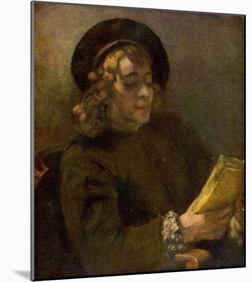 Titus Reading (1657)-Rembrandt van Rijn-Mounted Art Print