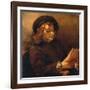 Titus, the Artist's Son, Reading, about 1656/57-Rembrandt van Rijn-Framed Giclee Print