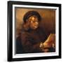 Titus, the Artist's Son, Reading, about 1656/57-Rembrandt van Rijn-Framed Giclee Print