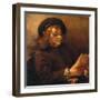 Titus, the Artist's Son, Reading, about 1656/57-Rembrandt van Rijn-Framed Giclee Print