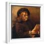 Titus, the Artist's Son, Reading, about 1656/57-Rembrandt van Rijn-Framed Giclee Print