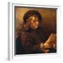 Titus, the Artist's Son, Reading, about 1656/57-Rembrandt van Rijn-Framed Giclee Print