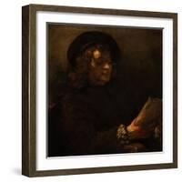 Titus Van Rijn, the Painter's Son, Reading, 1656-57-Rembrandt van Rijn-Framed Giclee Print