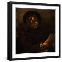 Titus Van Rijn, the Painter's Son, Reading, 1656-57-Rembrandt van Rijn-Framed Giclee Print