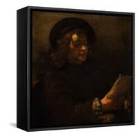 Titus Van Rijn, the Painter's Son, Reading, 1656-57-Rembrandt van Rijn-Framed Stretched Canvas