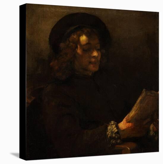 Titus Van Rijn, the Painter's Son, Reading, 1656-57-Rembrandt van Rijn-Stretched Canvas