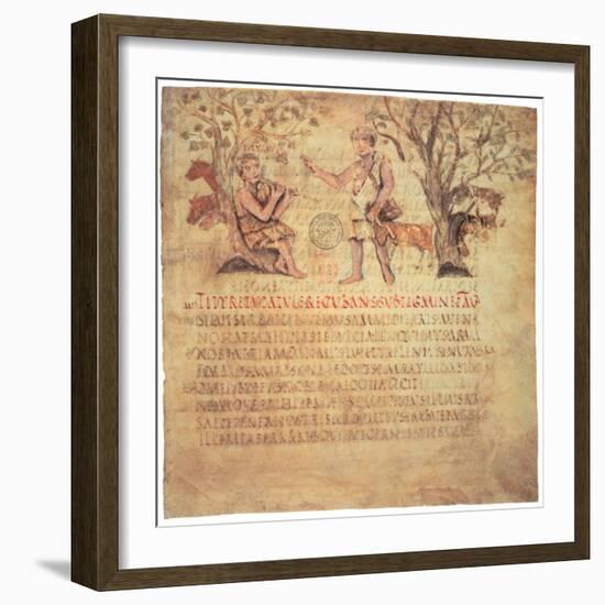 Tityrus Playing the Pipes, 5th Century-null-Framed Giclee Print