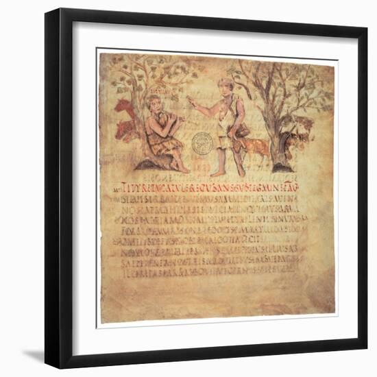 Tityrus Playing the Pipes, 5th Century-null-Framed Giclee Print