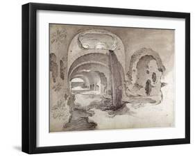 Tivoli, Cryptoporticus under the Temple of Hercules Victor-Sebastian Vrancx-Framed Giclee Print