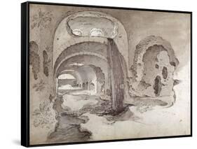 Tivoli, Cryptoporticus under the Temple of Hercules Victor-Sebastian Vrancx-Framed Stretched Canvas