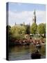 Tivoli Gardens and City Hall Clock Tower, Copenhagen, Denmark, Scandinavia, Europe-Frank Fell-Stretched Canvas