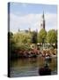 Tivoli Gardens and City Hall Clock Tower, Copenhagen, Denmark, Scandinavia, Europe-Frank Fell-Stretched Canvas