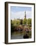 Tivoli Gardens and City Hall Clock Tower, Copenhagen, Denmark, Scandinavia, Europe-Frank Fell-Framed Photographic Print