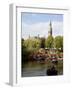 Tivoli Gardens and City Hall Clock Tower, Copenhagen, Denmark, Scandinavia, Europe-Frank Fell-Framed Photographic Print