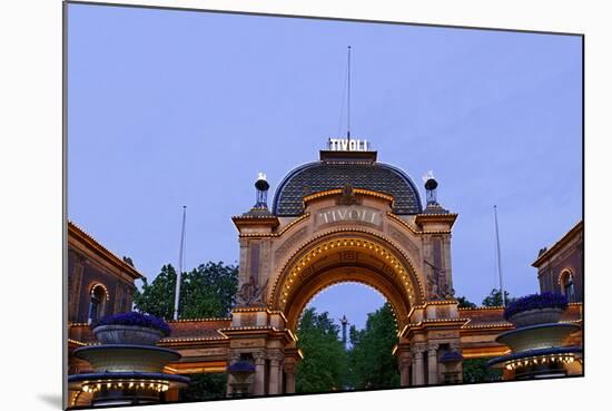 Tivoli, Main Entrance Early in the Evening, Copenhagen, Denmark, Scandinavia-Axel Schmies-Mounted Photographic Print