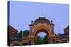 Tivoli, Main Entrance Early in the Evening, Copenhagen, Denmark, Scandinavia-Axel Schmies-Stretched Canvas