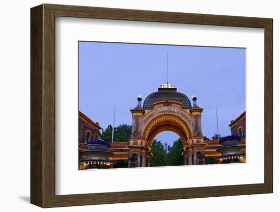 Tivoli, Main Entrance Early in the Evening, Copenhagen, Denmark, Scandinavia-Axel Schmies-Framed Photographic Print