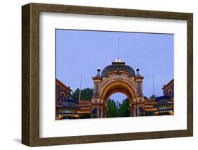 Tivoli, Main Entrance Early in the Evening, Copenhagen, Denmark, Scandinavia-Axel Schmies-Framed Photographic Print