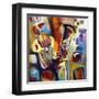 Tivoli Seen from the Balloon Swing-Susse Volander-Framed Art Print