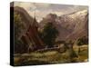 Tjugum Church, Balestrand, 1839-Thomas Fearnley-Stretched Canvas