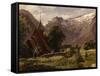 Tjugum Church, Balestrand, 1839-Thomas Fearnley-Framed Stretched Canvas